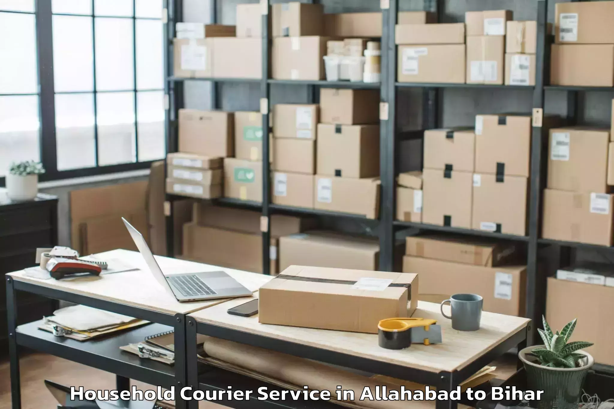 Trusted Allahabad to Sagauli Household Courier